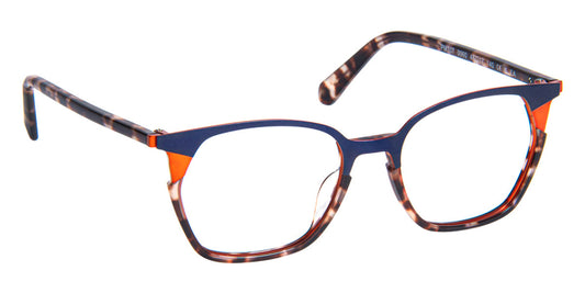 J.F. Rey® PM107 JR PM107 0060 48 - 0060 Demi/Black/Orange Eyeglasses