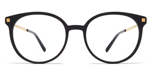 Mykita® JULLA MYK JULLA C6 Black/Glossy Gold 51 - C6 Black/Glossy Gold Eyeglasses