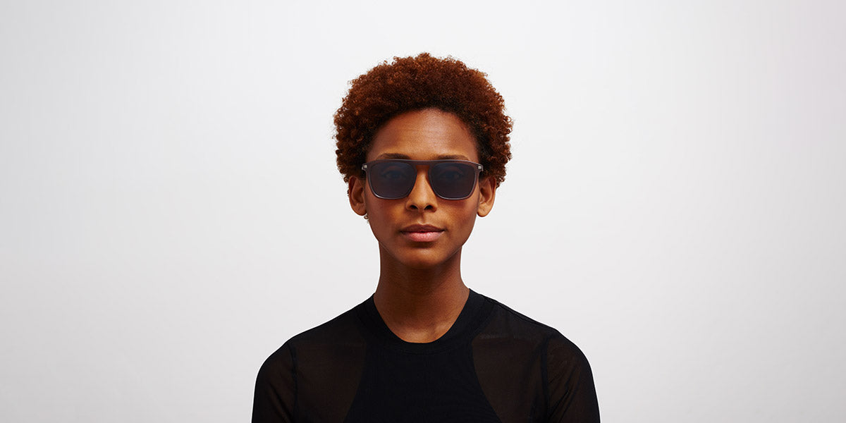 Mykita® KALLIO MYK KALLIO C100 Matte Smoke/Matte Silver / Polarized Pro Hi-Con Brown 54 - C100 Matte Smoke/Matte Silver / Polarized Pro Hi-Con Brown Sunglasses