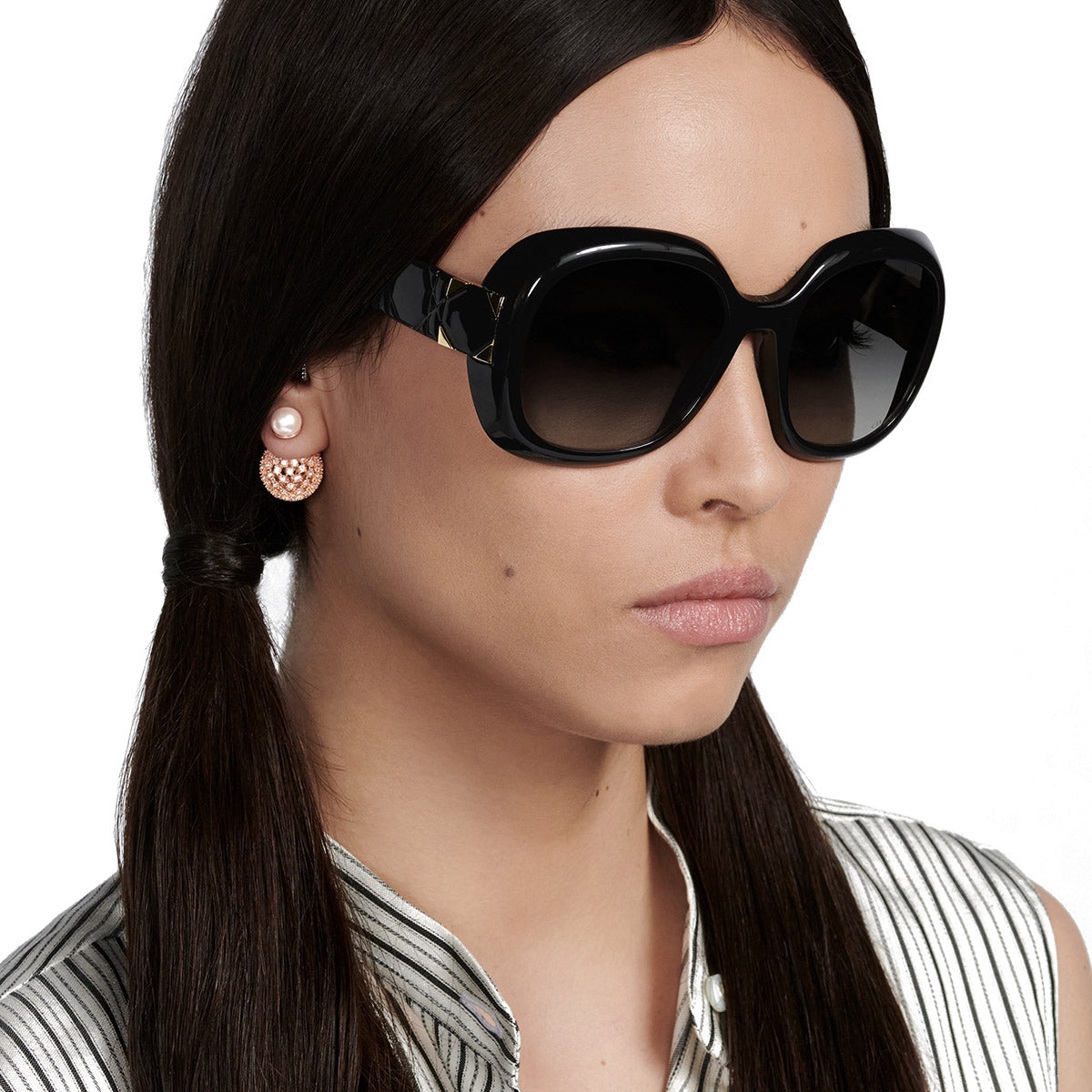 Dior® Lady 95.22 R2I CD LADY9522 R2I 10A1 58 - Shiny Black 10A1 Sunglasses
