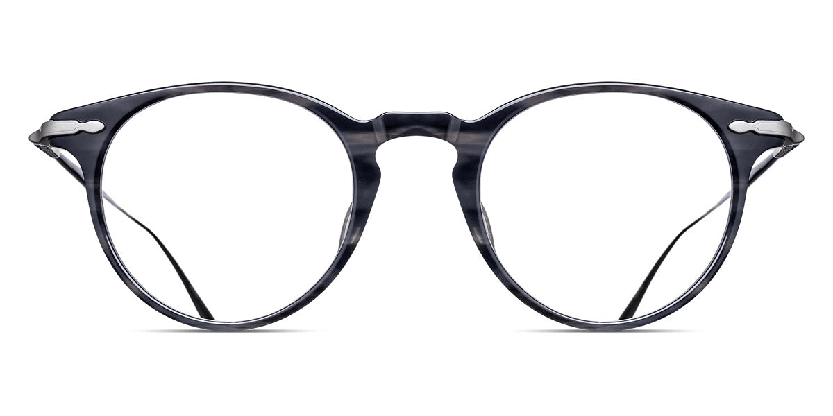 Matsuda® M2056 MTD M2056 Black Stripe / Brushed Silver 47 - Black Stripe / Brushed Silver Eyeglasses