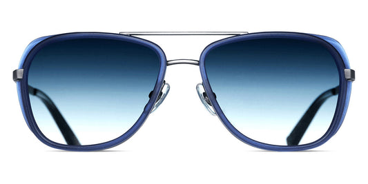 Matsuda® M3023 MTD M3023 Antique Silver / Blue Gradient 52 - Antique Silver / Blue Gradient Sunglasses