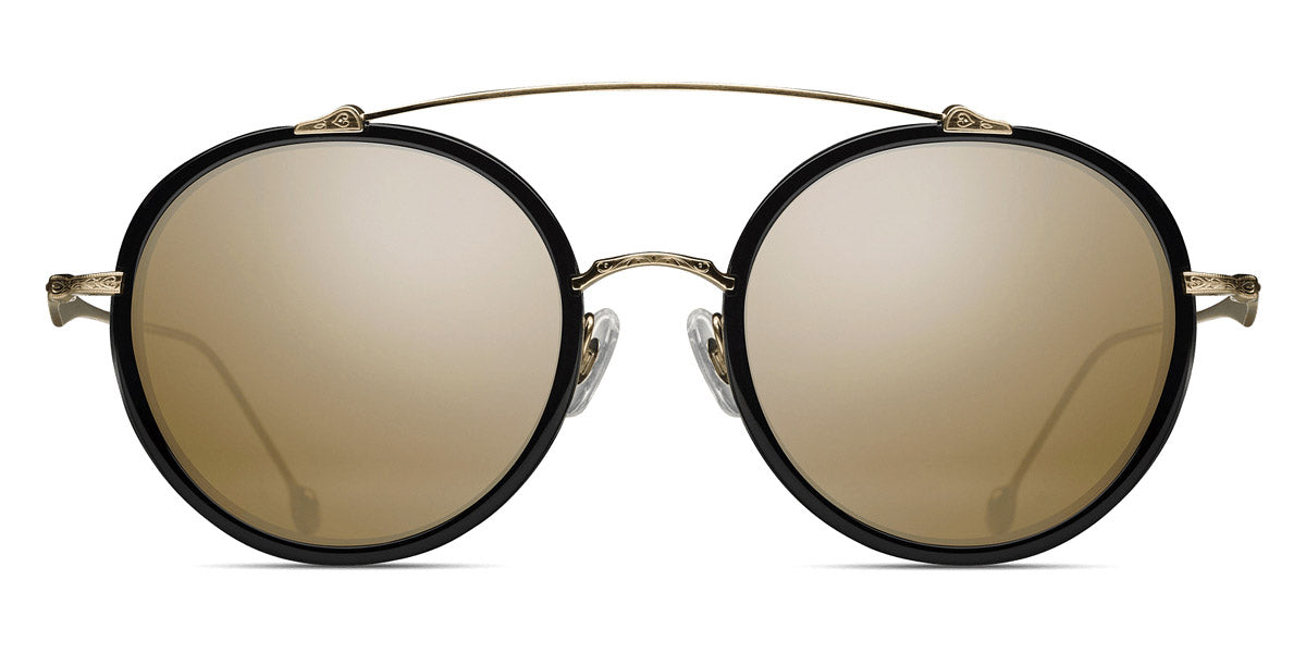 Matsuda® M3044-S MTD M3044-S Brushed Gold/Black/Gold Mirror 52 - Brushed Gold/Black / Gold Mirror Sunglasses