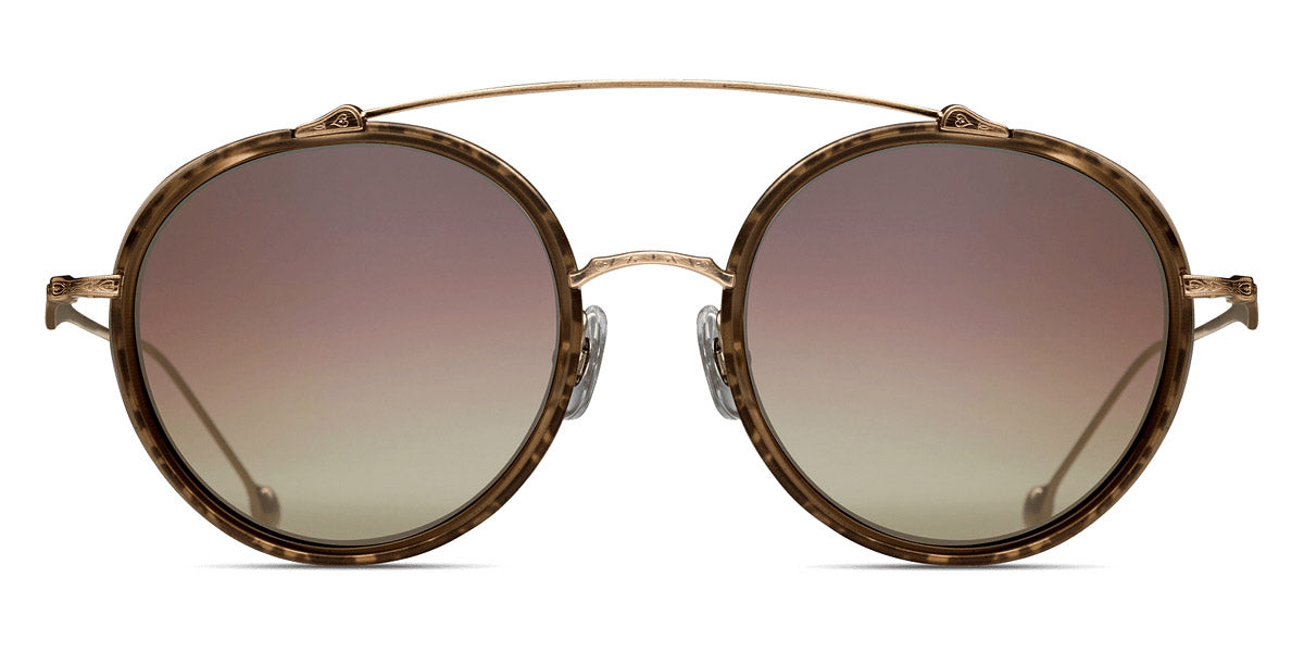 Matsuda® M3044-S MTD M3044-S Brushed Gold/Matte Caramel/Brown Gradient Gold Flash 52 - Brushed Gold/Matte Caramel / Brown Gradient Gold Flash Sunglasses
