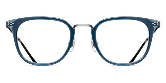 Matsuda® M3113 MTD M3113 Antique Silver / Navy Demi Brown 50 - Antique Silver / Navy Demi Brown Eyeglasses