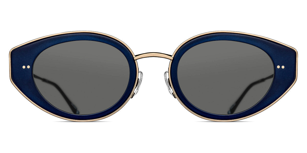 Matsuda® M3120 MTD M3120 Matte Navy/Brushed Gold/Grey 52 - Matte Navy/Brushed Gold / Grey Sunglasses