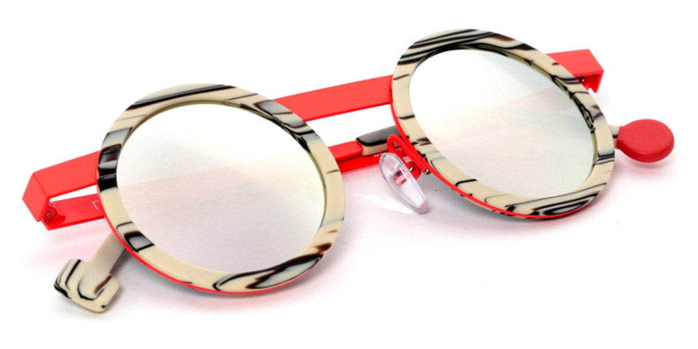 Sabine Be® Mini Be Gipsy Sun SB Mini Be Gipsy Sun 25 39 - Matte Vanilla Choco / Satin Neon Orange Sunglasses