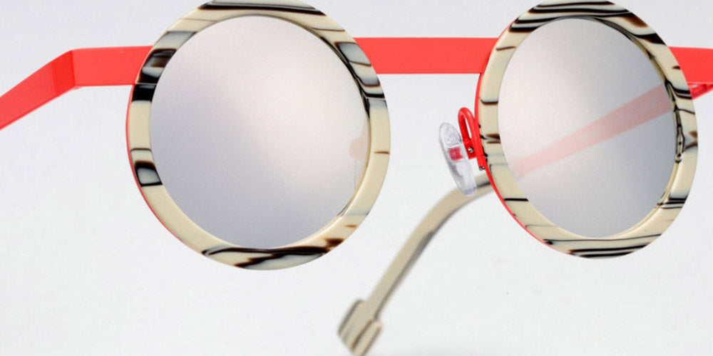 Sabine Be® Mini Be Gipsy Sun SB Mini Be Gipsy Sun 25 39 - Matte Vanilla Choco / Satin Neon Orange Sunglasses