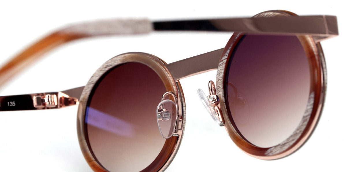 Sabine Be® Mini Be Gipsy Sun SB Mini Be Gipsy Sun 351 39 - Shiny Vintage Horn / Polished Rose Gold Sunglasses