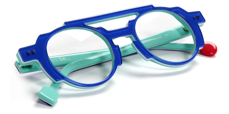 Sabine Be® Mini Be Groovy Swell SB Mini Be Groovy Swell 168 41 - Shiny Translucent Blue Klein / White / Shiny Turquoise Eyeglasses