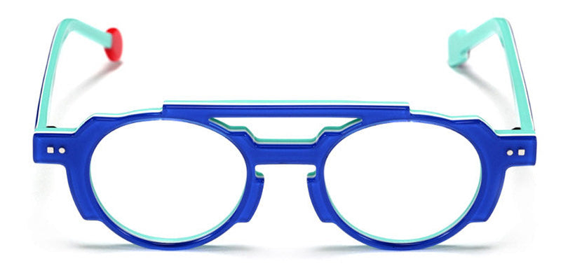 Sabine Be® Mini Be Groovy Swell SB Mini Be Groovy Swell 168 41 - Shiny Translucent Blue Klein / White / Shiny Turquoise Eyeglasses