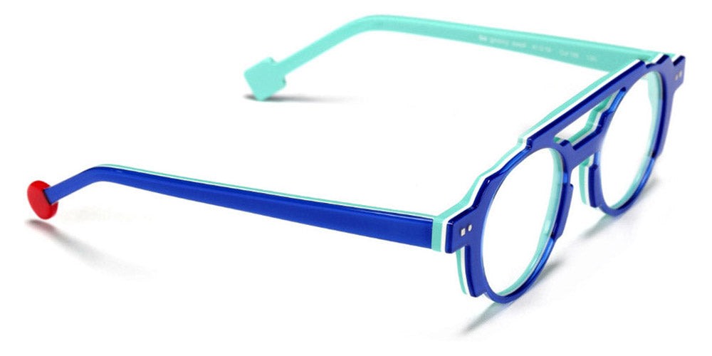 Sabine Be® Mini Be Groovy Swell SB Mini Be Groovy Swell 168 41 - Shiny Translucent Blue Klein / White / Shiny Turquoise Eyeglasses