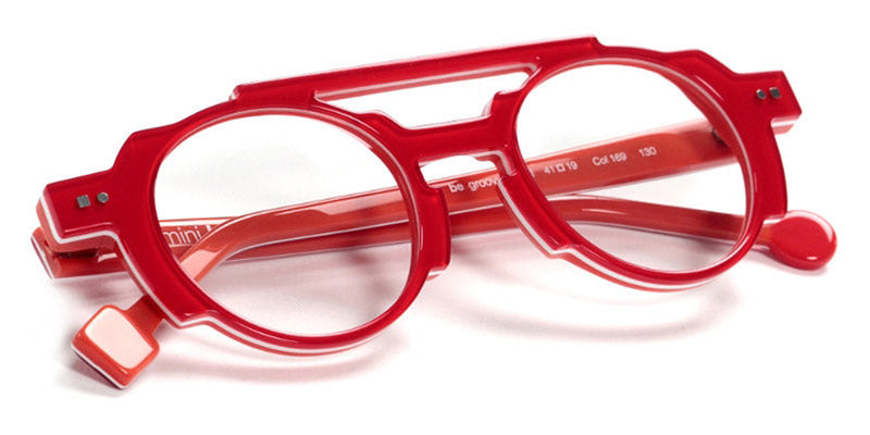 Sabine Be® Mini Be Groovy Swell SB Mini Be Groovy Swell 169 41 - Shiny Translucent Red / White / Shiny Orange Eyeglasses