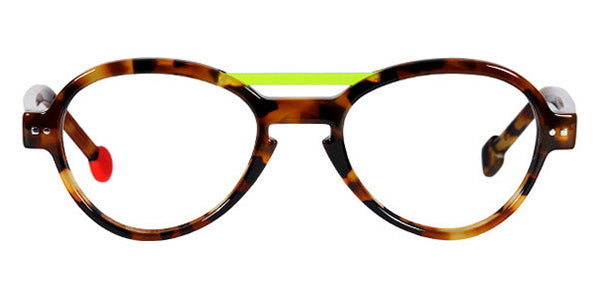 Sabine Be® Mini Be Hype T49 SB Mini Be Hype T49 192 49 - Shiny Fawn Tortoise / Neon Yellow Eyeglasses