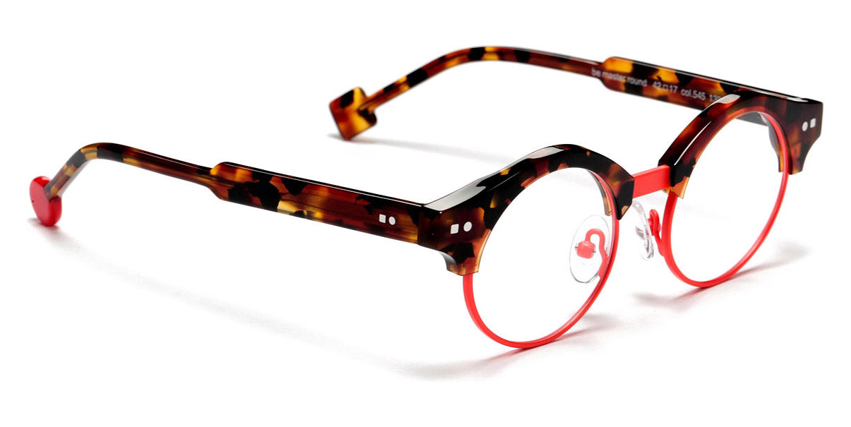 Sabine Be® Mini Be Master Round SB Mini Be Master Round 545 42 - Shiny Fawn Tortoise / Satin Neon Orange Satin Eyeglasses