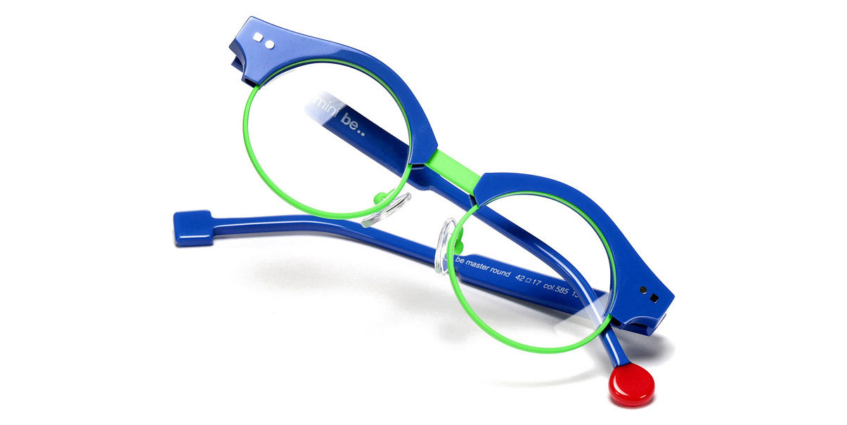 Sabine Be® Mini Be Master Round SB Mini Be Master Round 585 42 - Shiny Majorelle Blue / Satin Neon Green Eyeglasses