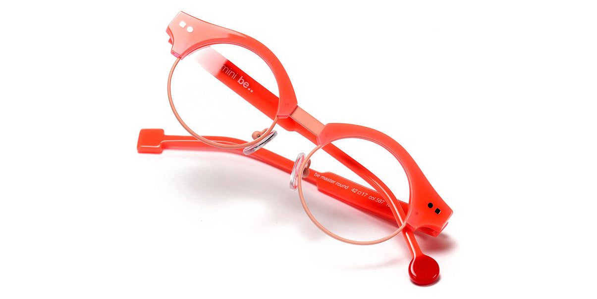 Sabine Be® Mini Be Master Round SB Mini Be Master Round 587 42 - Shiny Neon Miami Orange / Satin Salmon Eyeglasses