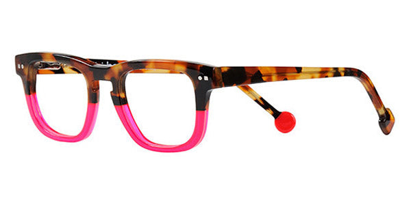 Sabine Be® Mini Be Swag SB Mini Be Swag 53 43 - Shiny Fawn Tortoise / Shiny Neon Pink Eyeglasses