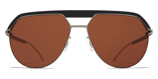 Mykita® ML02 MYK ML02 MH49 Pitch Black/Matte Silver / Leica Amber Solid 57 - MH49 Pitch Black/Matte Silver / Leica Amber Solid Sunglasses