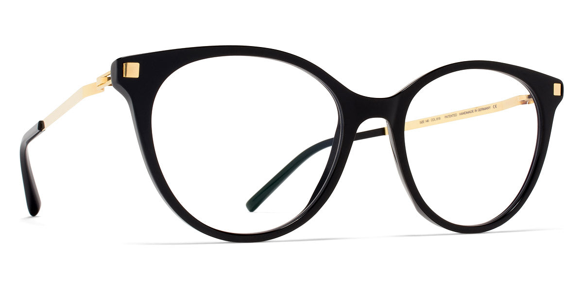 Mykita® NANOOK MYK NANOOK C6 Black/Glossy Gold 51 - C6 Black/Glossy Gold Eyeglasses