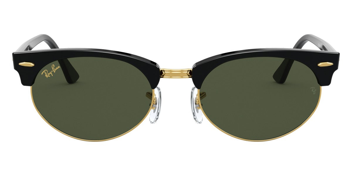 Ray-Ban® Clubmaster RB3946 RB3946 1305B1 52 - Wrinkled Black On Black with Dark Gray lenses Sunglasses