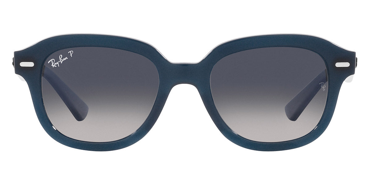 Ray-Ban® Erik RB4398 RB4398 667678 51 - Opal Dark Blue with Blue Polarized lenses Sunglasses