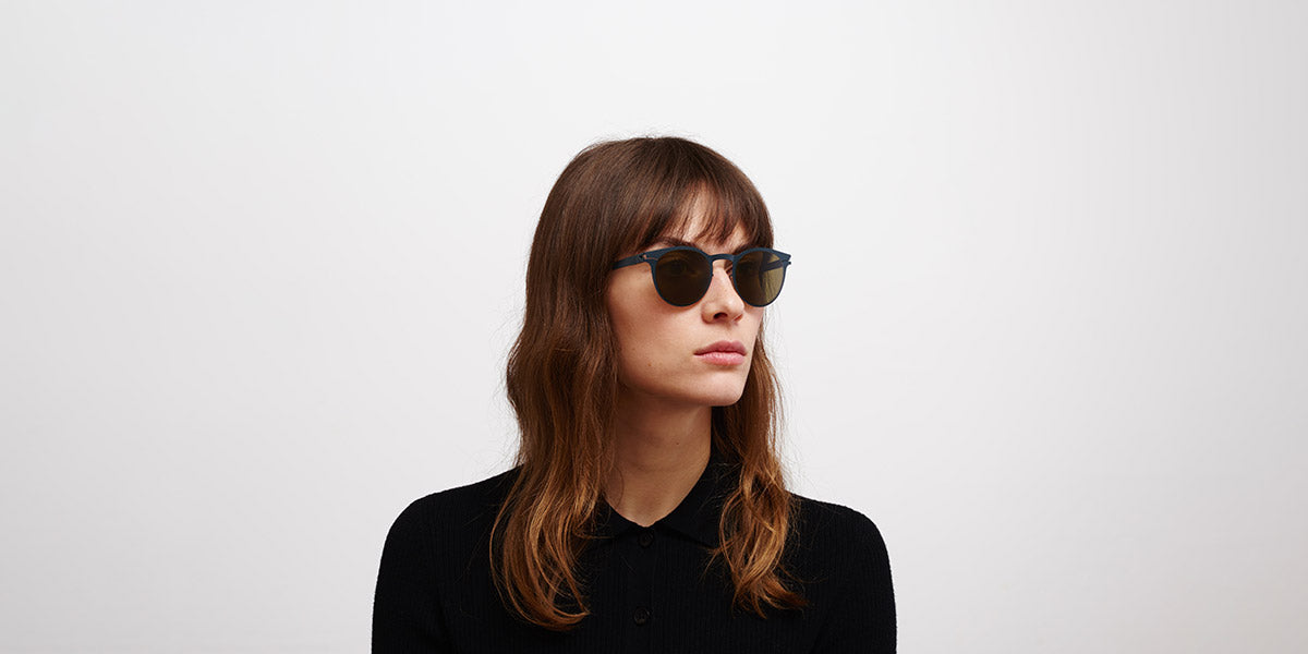 Mykita® RILEY MYK RILEY Indigo / Raw Brown Solid 48 - Indigo / Raw Brown Solid Sunglasses