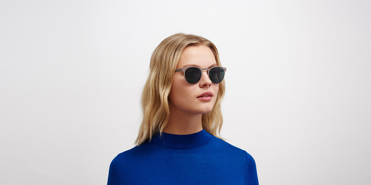 Mykita® RILEY MYK RILEY Mole Grey / Polarized Pro Ocean Blue 48 - Mole Grey / Polarized Pro Ocean Blue Sunglasses