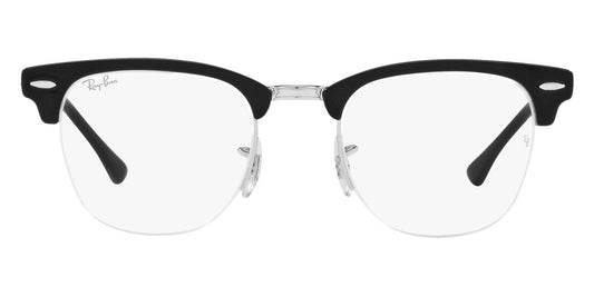 Ray-Ban® Clubmaster Metal RX3716Vm RX3716VM 2861 50 - Black On Silver Eyeglasses