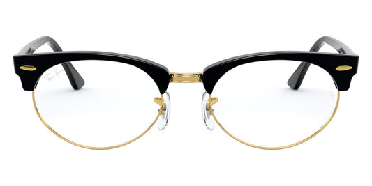 Ray-Ban® Clubmaster Oval RX3946V RX3946V 8057 52 - Black Eyeglasses