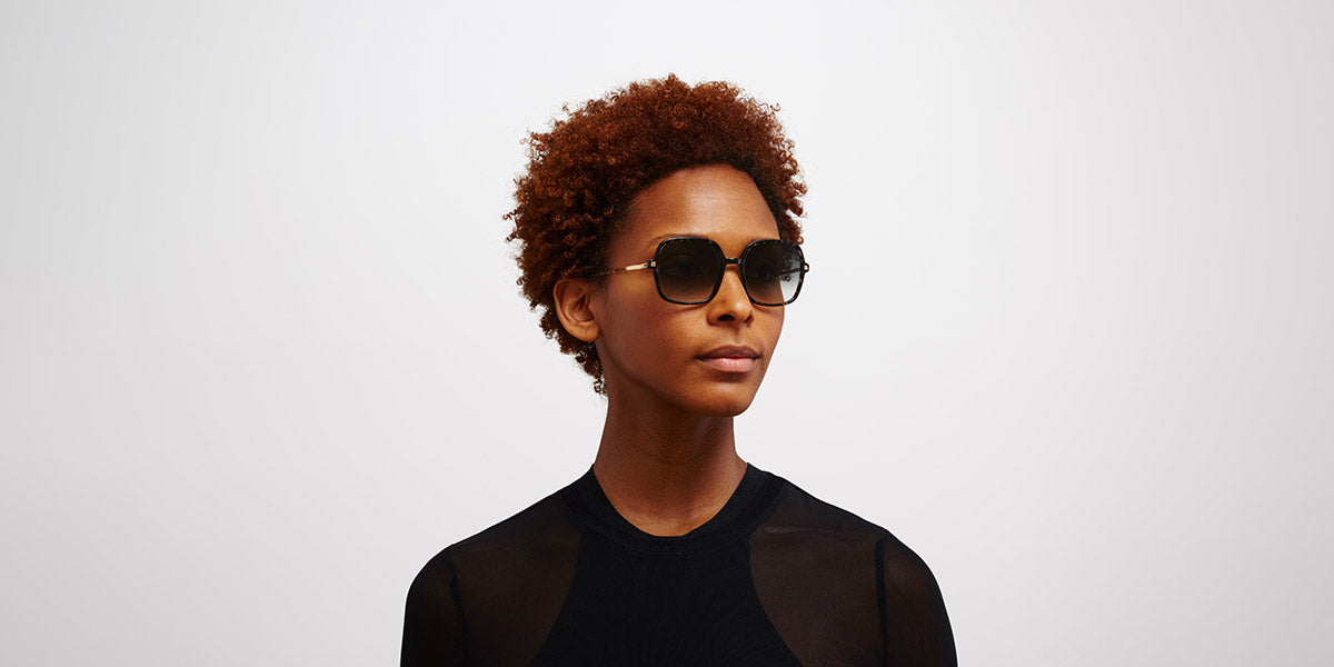 Mykita® SAIMA MYK SAIMA C22 Champagne Gold/Antigua / Raw Black Gradient 52 - C22 Champagne Gold/Antigua / Raw Black Gradient Sunglasses