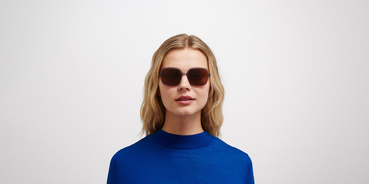 Mykita® SAIMA MYK SAIMA C93 Matte Smoke/Blackberry / Brown Solid 52 - C93 Matte Smoke/Blackberry / Brown Solid Sunglasses