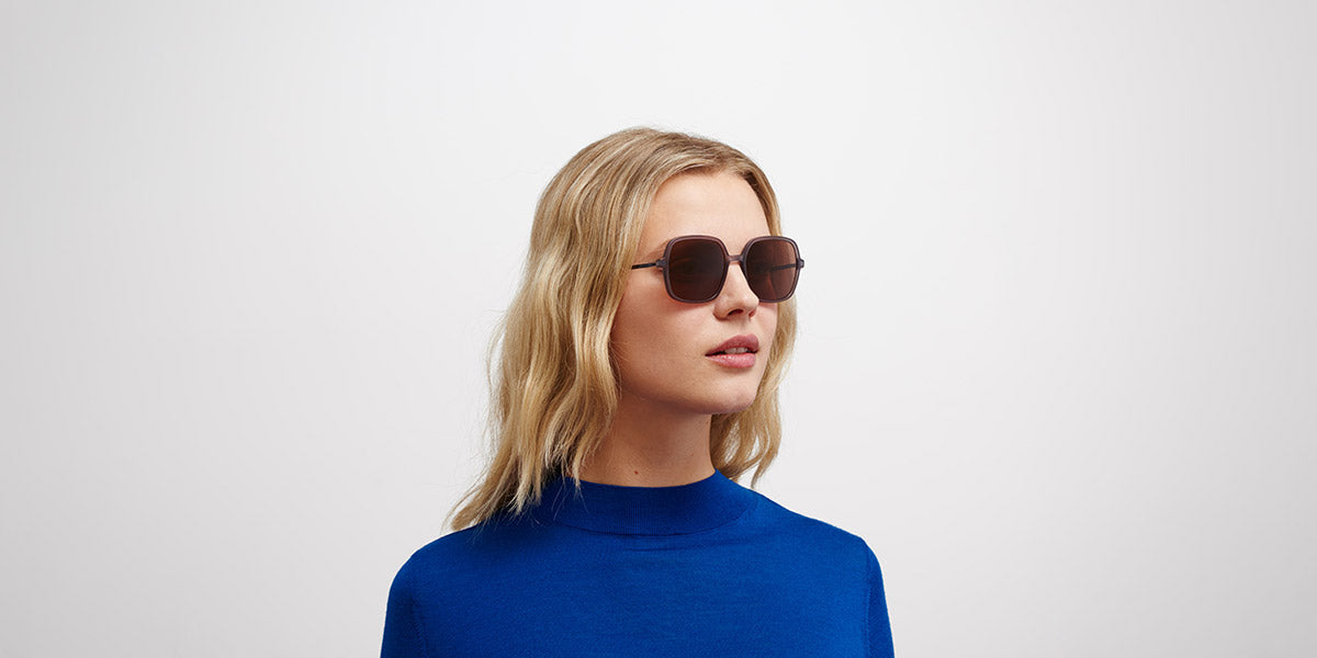 Mykita® SAIMA MYK SAIMA C93 Matte Smoke/Blackberry / Brown Solid 52 - C93 Matte Smoke/Blackberry / Brown Solid Sunglasses