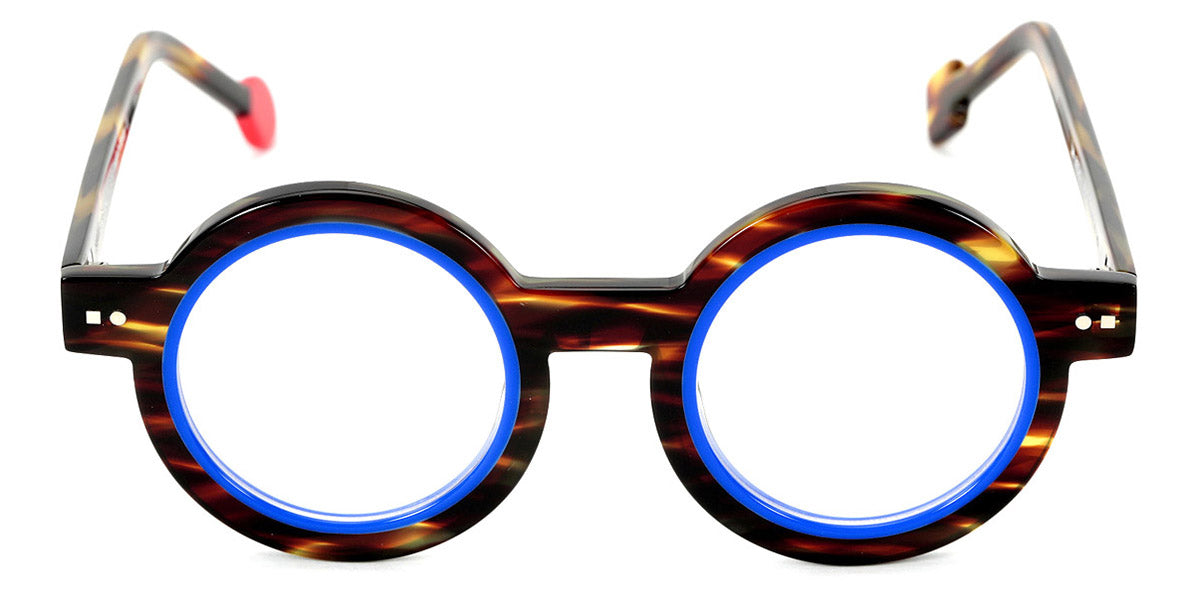 Sabine Be® Be Addict SB Be Addict 120 45 - Shiny Veined Tortoise Dark / Shiny Blue Majorelle Eyeglasses