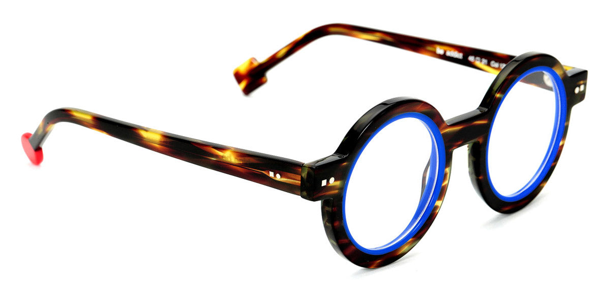 Sabine Be® Be Addict SB Be Addict 120 45 - Shiny Veined Tortoise Dark / Shiny Blue Majorelle Eyeglasses