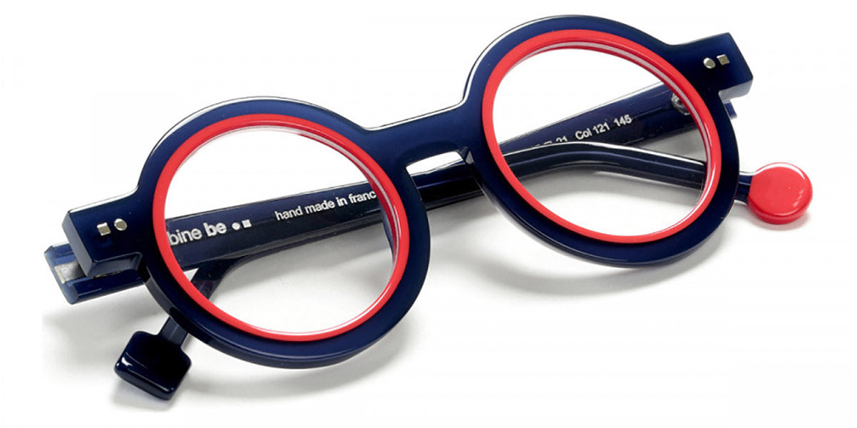 Sabine Be® Be Addict SB Be Addict 121 45 - Shiny Navy Blue / Shiny Red Eyeglasses