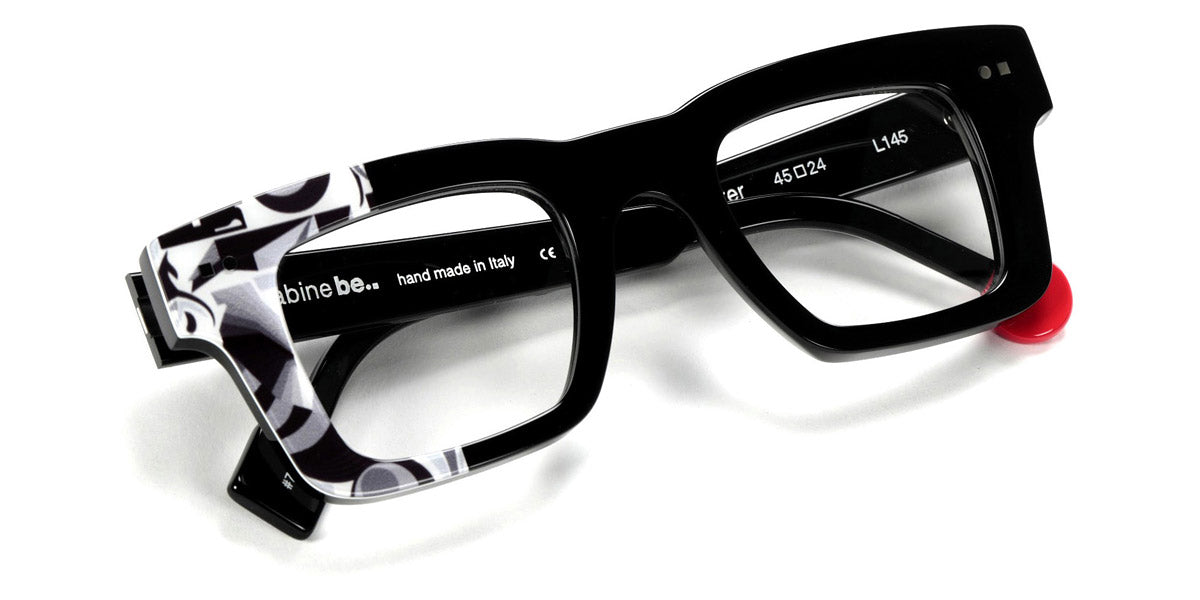 Sabine Be® Be Better SB Be Better 796 45 - Shiny Black / Painted Eyeglasses