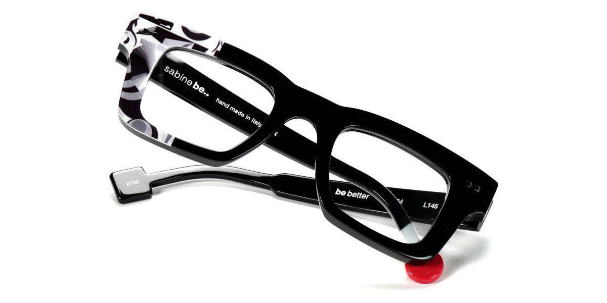 Sabine Be® Be Better SB Be Better 796 45 - Shiny Black / Painted Eyeglasses