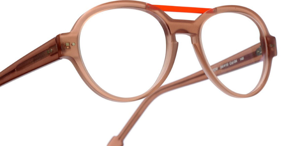 Sabine Be® Be Hype SB Be Hype 04 54 - Beige Translucent Matte / Orange Shiny Satin Eyeglasses