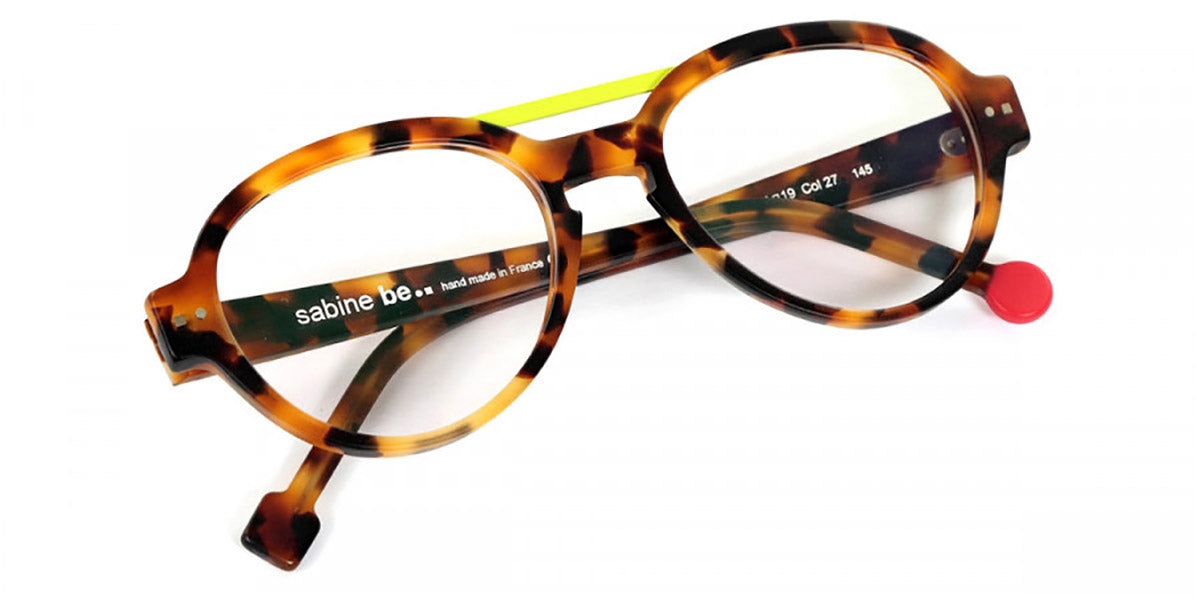 Sabine Be® Be Hype SB Be Hype 27 54 - Matte Fawn Tortoise / Neon Yellow Eyeglasses