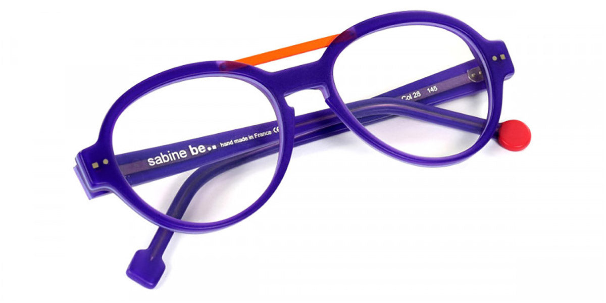 Sabine Be® Be Hype SB Be Hype 28 54 - Matte Purple / Satin Neon Orange Eyeglasses