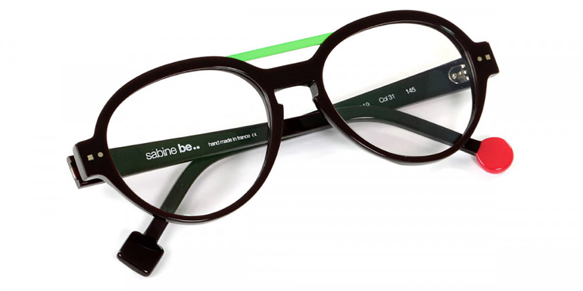 Sabine Be® Be Hype SB Be Hype 31 54 - Shiny Dark Choco Brown / Polished Palladium Eyeglasses