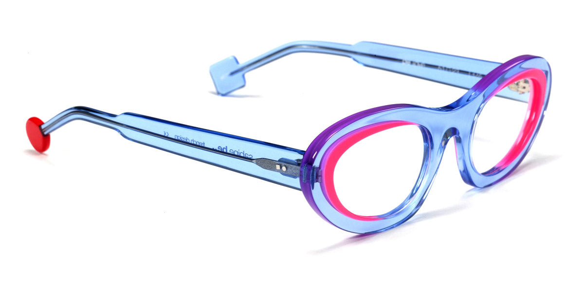 Sabine Be® Be Love SB Be Love 676 51 - Shiny Translucent Light Blue / Shiny Neon Pink Eyeglasses