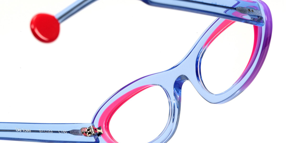 Sabine Be® Be Love SB Be Love 676 51 - Shiny Translucent Light Blue / Shiny Neon Pink Eyeglasses