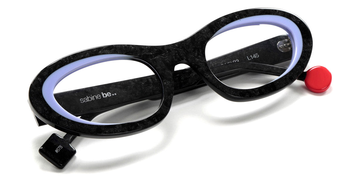 Sabine Be® Be Love SB Be Love 678 51 - Shiny Marbled Slate Gray / Shiny Lavender Eyeglasses