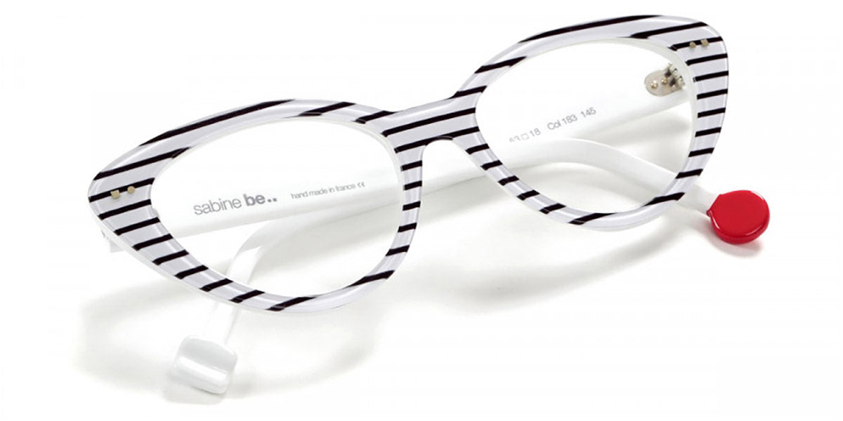 Sabine Be® Be Pretty Stripe SB Be Pretty Stripe 183 53 - Shiny Navy Blue Slim Stripes Eyeglasses