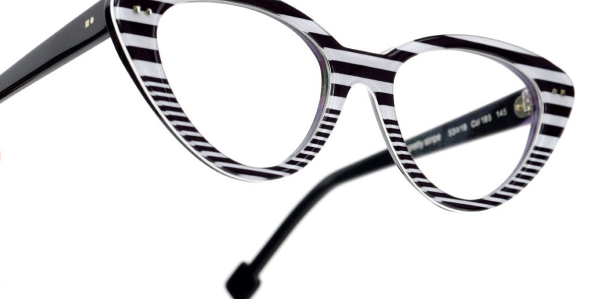 Sabine Be® Be Pretty Stripe SB Be Pretty Stripe 185 53 - Shiny Navy Blue Fat Stripes / Shiny Navy Blue Slim Stripes Eyeglasses