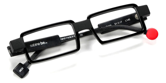 Sabine Be® Be Sharp SB Be Sharp 609 51 - Shiny Black / Matt Marbled Slate Gray Eyeglasses