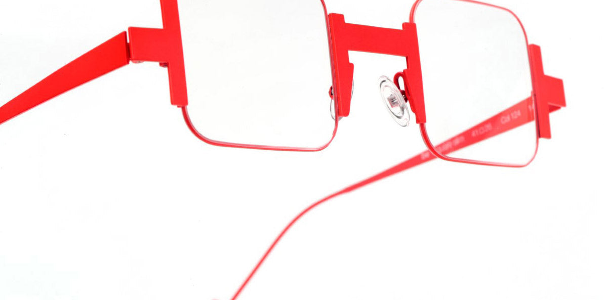 Sabine Be® Be Square Slim SB Be Square Slim 124 41 - Satin Neon Orange Eyeglasses