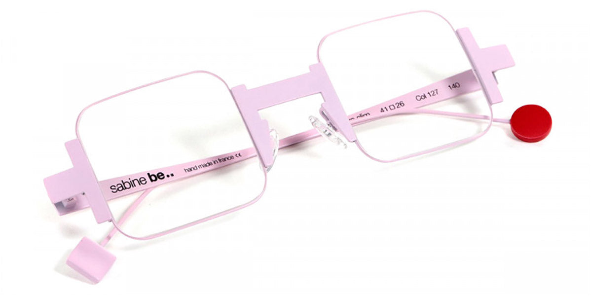 Sabine Be® Be Square Slim SB Be Square Slim 127 41 - Satin Baby Pink Eyeglasses
